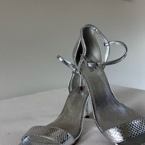Elegant Silver High Heel Sandals